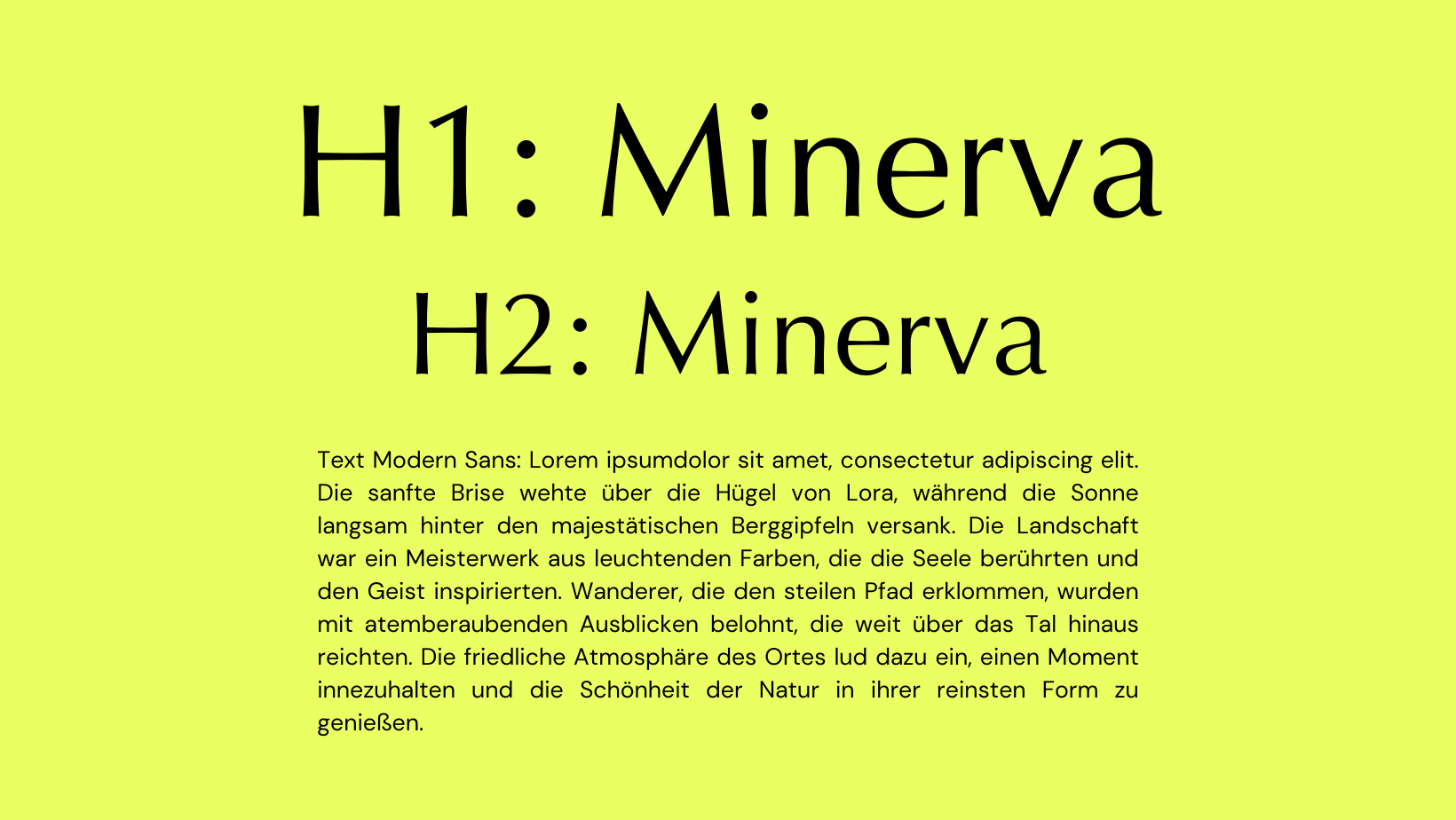 Minerva & Modern Sans