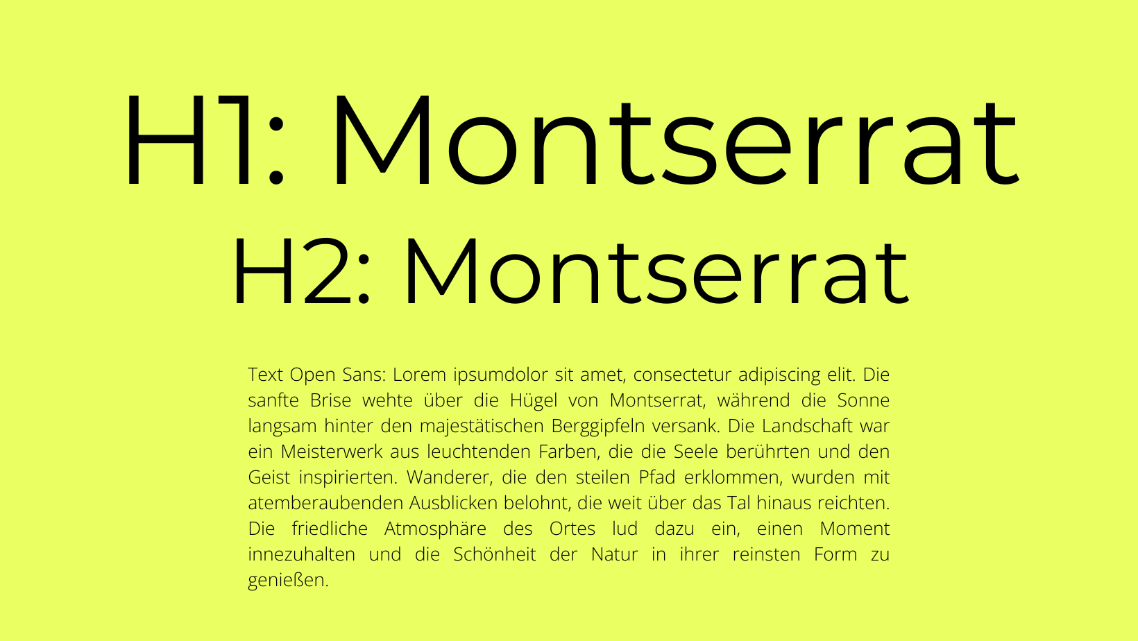 Montserrat & Open Sans